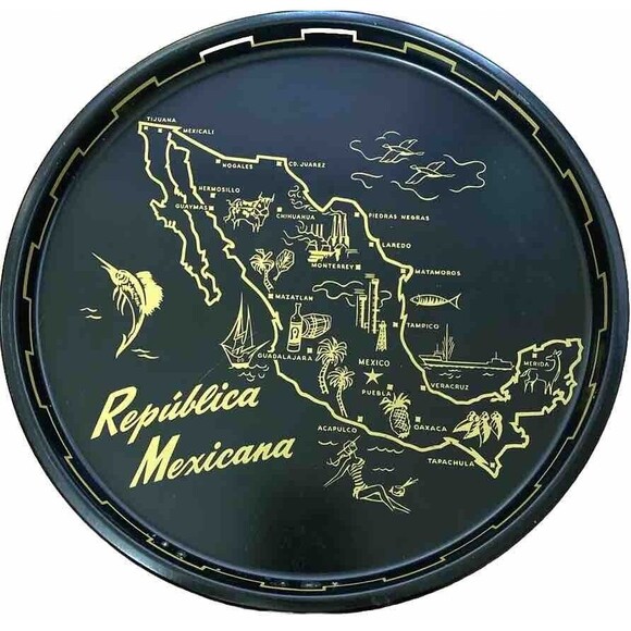 Vintage Republica Mexicana Platter - Picture 1 of 3